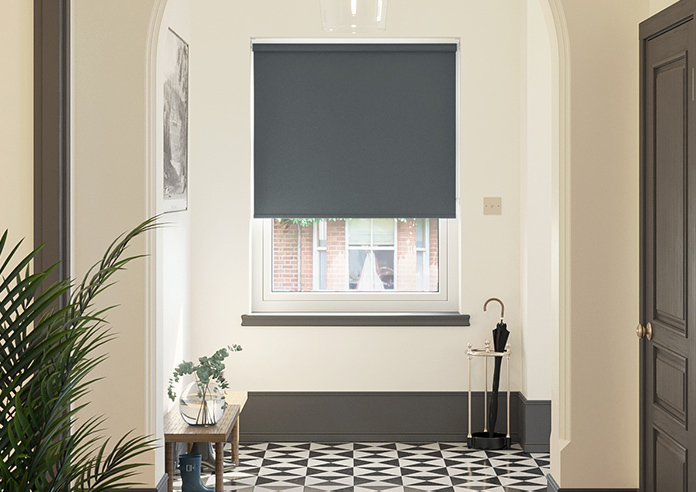 Trapani (Blackout), Charcoal - Twist&Fit Roller Blind - Image 3